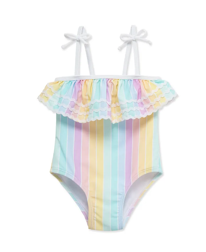 Multi Stripe 1-Piece Swimsuit (6M-24M) - Little Me